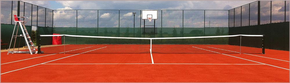 Tennis outdoor: Porplastic Tennis red outdoor