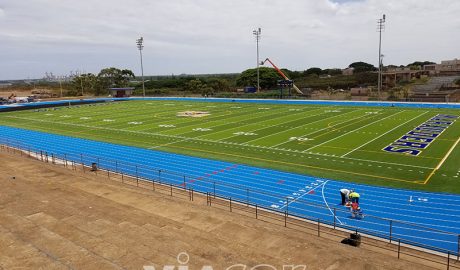 Athletics running track in Hawaii, USA
